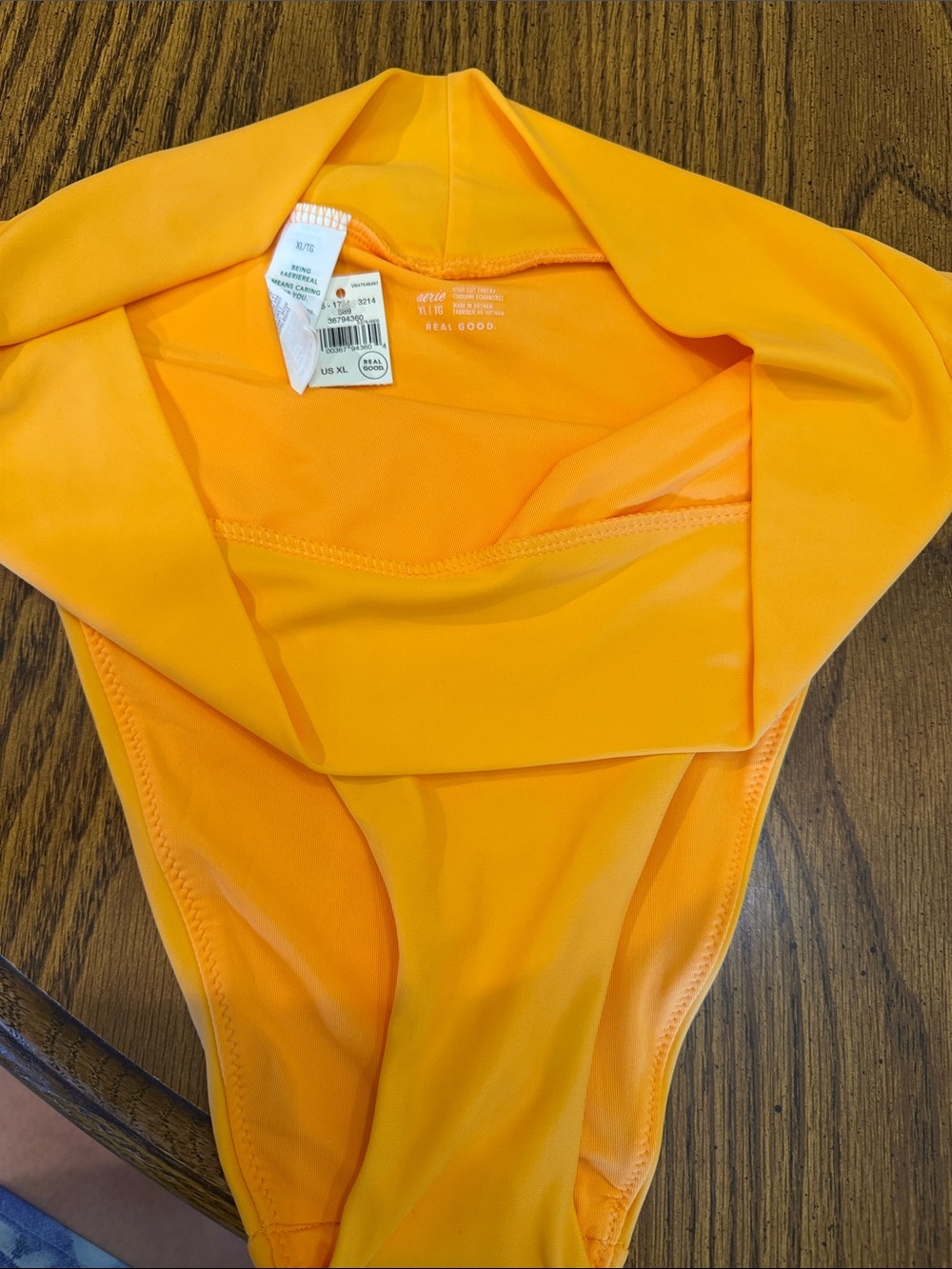 aerie Bright Orange High-Waist Bikini Bottom